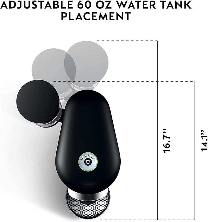 Nespresso Vertuo Plus Deluxe Coffee and Espresso Maker by Breville Piano Black with Aeroccino Milk Frother Descaling Kit