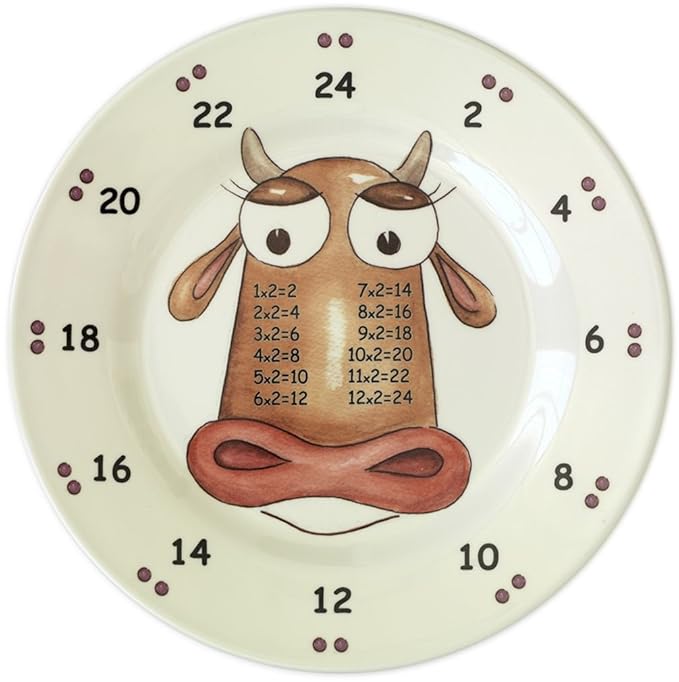 Times Table Dinnerware 4-Piece Early Years 9 inch Melamine Plate Set