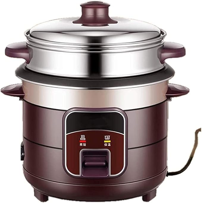 Mini Electric Rice Cooker with Keep Warm Function Multicooker/Food Steamer Inner Container Dishwasher-Safe Non-Stick (3L)