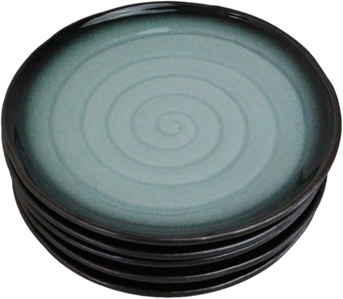 Ebros Gift Blue Sky Stars Artistic Seikai Porcelain Collection Dinnerware Serveware Kitchenware Set Asian Japanese Dining Restaurant Supply (Pack Of 5 Round Dinner Plates 8.75 D)