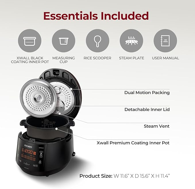 CUCKOO 10-Cup Pressure &amp 6-Cup Micom Rice Cookers | Multiple Menu Options | Made in Korea