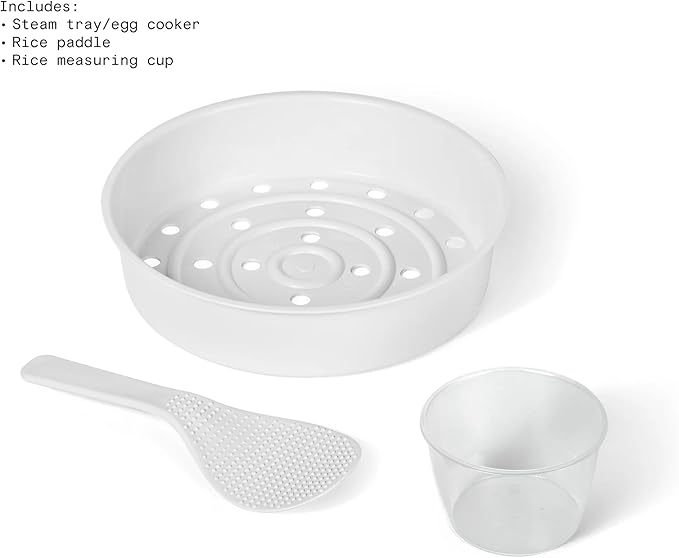 14-Cup Electric Rice and Grain Cooker Ceramic Nonstick Inner Pot 8 Preset Cooking Functions Automatic Keep Warm Programmable Timer Steamer Tray Included White Kitchen Appliance
