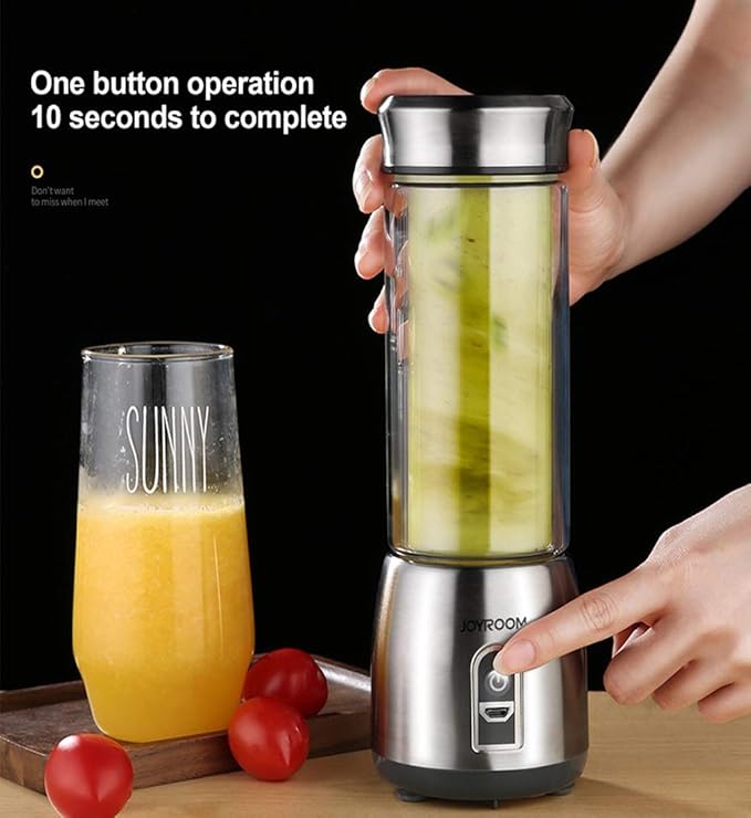 Portable Blender Mini Blender Smoothie Maker with USB Rechargeable Electric Blender Professional Commercial for Vegetables and Fruit Smoothie Maker Blender Food Processor 4000Mah 380Ml