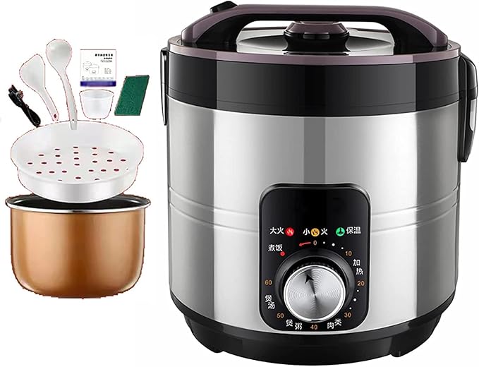 Rice Cooker Household Adjustable Temperature Rice Cooker Non-Stick Inner Pot Intelligent Insulation (7L) ()