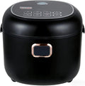 Mini Rice Cooker 2L Electric Lunch Box Food Heater 12V/24V Portable Non-Stick Travel For Car Truck Small Rice Cooker with Steam Tray Cooking Heating and Keeping Warm Function(Black)