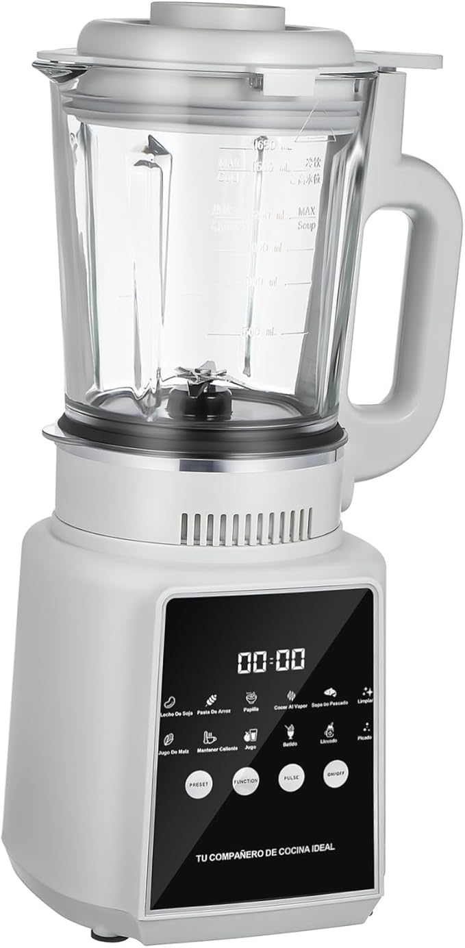 110v Smoothies Blender Fruit Juicer High Speed Electric Blender Capacity Food Processor Non-stick Jar Self-cleaning Feature Low Noise Touch Display for Kitchen
