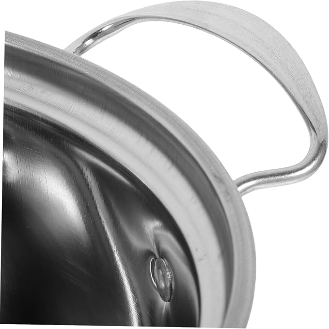 Stainless Steel Cookware Set with Soup Pot Frying Pan Milk Pot with Thick Bottom Fast Heating and Comfortable Handles