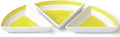 Kate Spade New York Charlotte Street Dinnerware With A Twist Yellow Porcelain 3-Section Serving Set