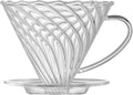 Coffee Dripper Resuable Pour Over Coffee Maker With Handle Slow Brewing Coffee Pour Over for Cafe Travel Home&ampOffices Single Cup Coffee Pour Over #02 (Borosilicate Glass 1-4 Cups)