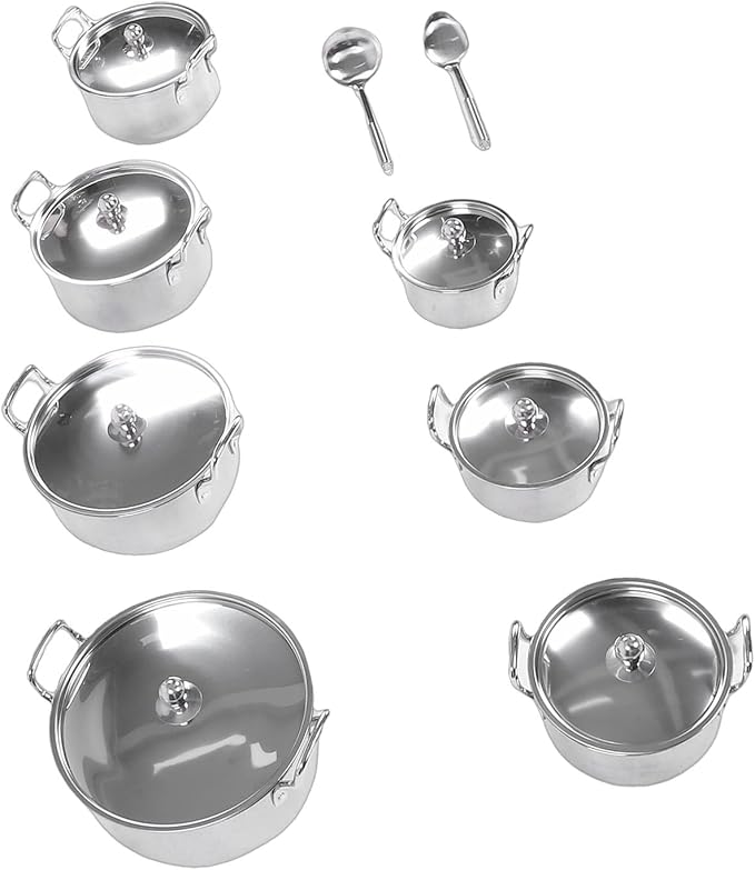 Generic Stainless Steel Multipurpose Cookware Set Easy Kitchen Pots for Family Use 7 Piece Set
