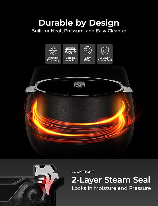 CUCKOO High Pressure Rice Cooker 10-Cup Uncooked / 20-Cup Cooked with Nonstick Inner Pot Large Rice Maker with 13 Menu Options and Steam Plate Fuzzy Logic Tech Voice Guide White (CRP-P1009SW)