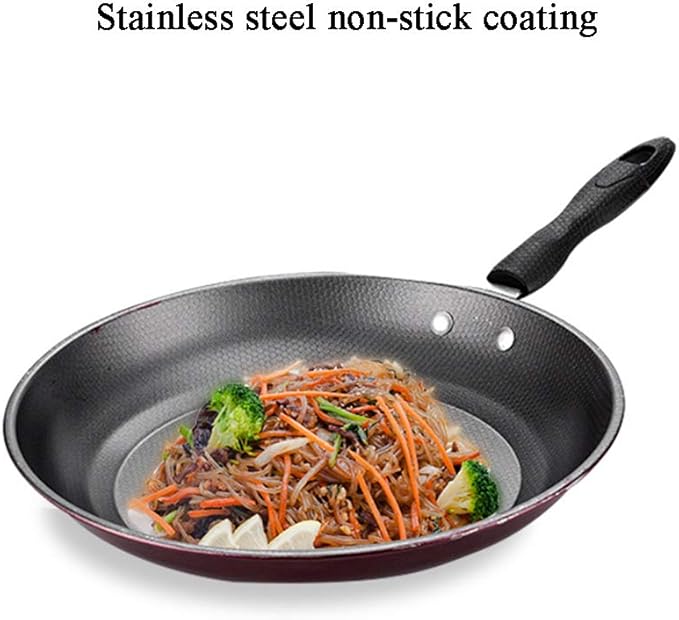 Simple Flat Nonstick Cookware Less Fumes Safety and Environmental Protection Coating Easy to Clean Heat Bracket