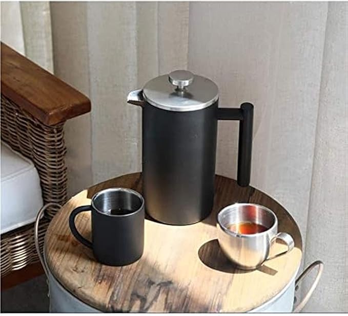Stainless Steel Coffee Press Maker French Press Coffee Maker Designed with Double Wall and Extra Filters for A Richer and Fuller Coffee Flavor (25oz) Perfect Valentine's Day Gift Idea