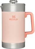 STANLEY Classic Stay-Hot French Press Coffee Maker 48 oz | 5 Minute Brew 4 Hours Hot | Mesh Filter for Coffee Grounds | Insulated Stainless Steel French Press | BPA-Free | Limestone