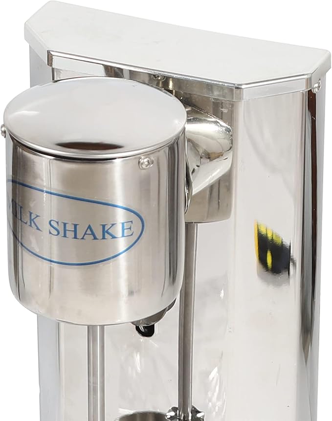 Single Head Milkshake Maker Machine Commercial Electric Smoothie Blender Stainless Steel with PP Cup Electric Smoothie Ice Cream Maker for Commercial and Home(180W)