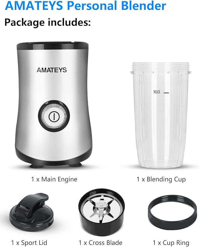 Personal Blender with Button350W Professional Kitchen Blender for Smoothies and ShakesPortable Smoothie Maker MixerEasy Cleaning&ampOperationSuitable for Carrying or Storage