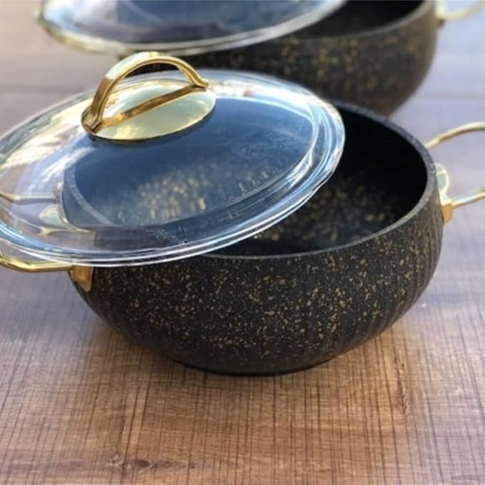 Cooking Pot Frying PanCookware Pots and Pans 7 Piece Cookware Set with Granite Lid Coating Accessories Kitchen Nonstick Pans