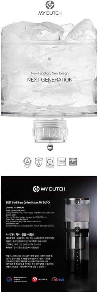 MY DUTCH M350 Cold Brew Dutch Drip type coffee maker hand drip coffee making &amp Simple English User's Guide (White)
