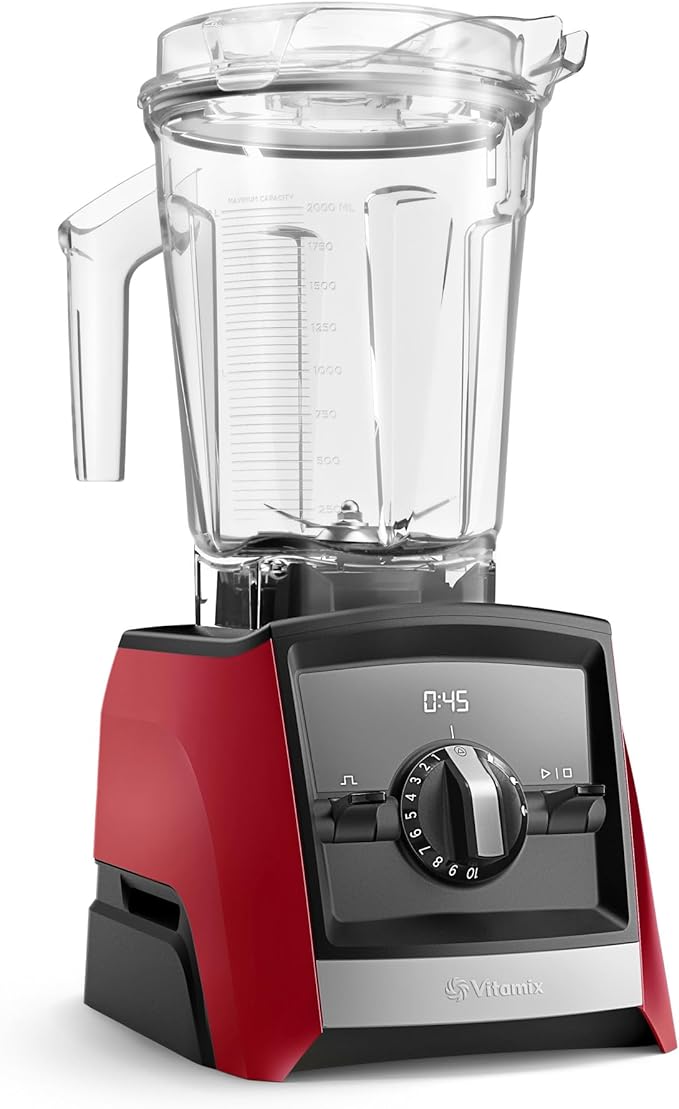Vitamix A2500 Ascent Series Smart Blender Professional-Grade 64 oz. Low-Profile Container Red (Renewed Premium)