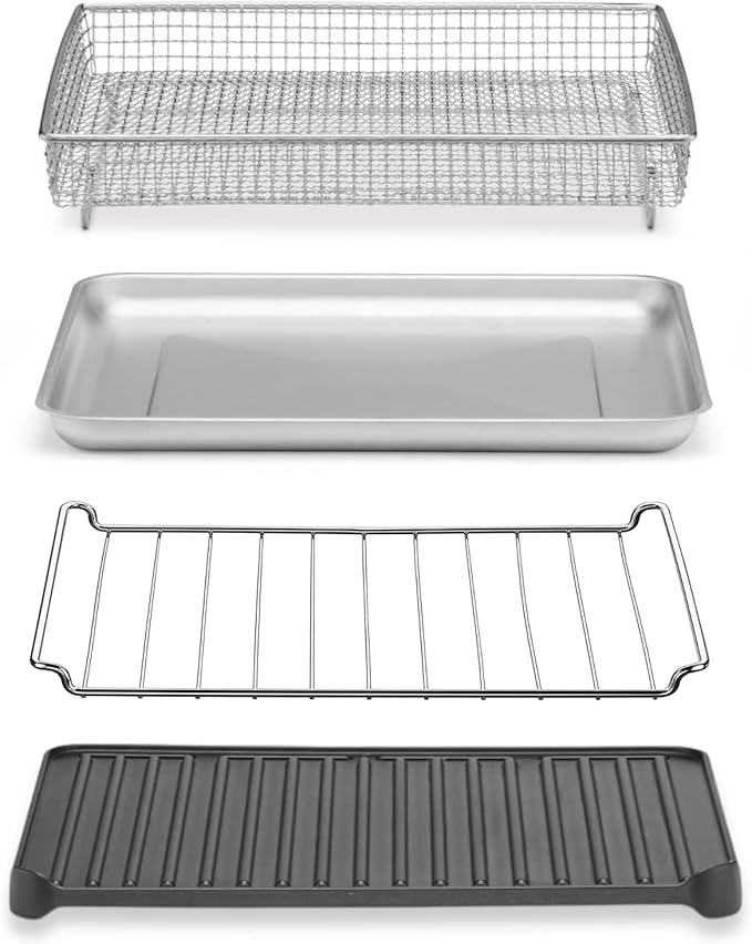 Cuisinart Air Fryer + Convection Toaster Oven 8-1 Oven with Bake Grill Broil &amp Warm Options Stainless Steel TOA-70 &amp C77SSB-12P Color Pro Collection 12 Piece Knife Block Set Black