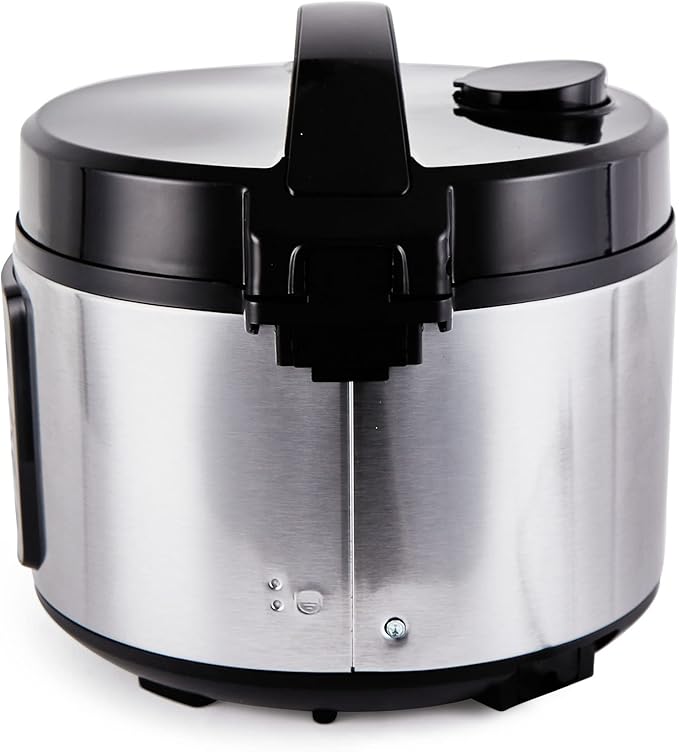 Yum Asia Kumo YumCarb Rice Cooker with Ceramic Bowl and Advanced Fuzzy Logic (5.5 Cups 1 Litre) 5 Rice Cooking Functions 3 Multicooker Functions 110V US Power (Light Stainless Steel)