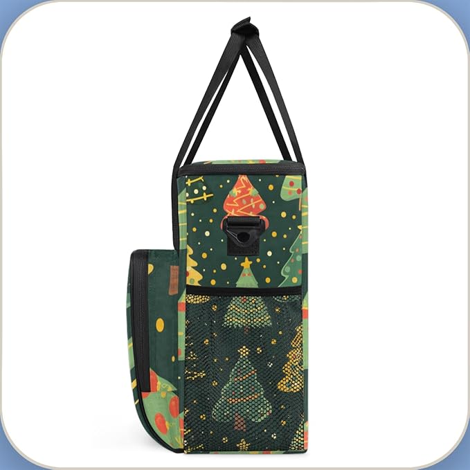 Cartoon Tree Coffee Maker Carrying Bag Colorful Tree Travel Storage Bag Compatible with K-Mini or K-Mini Plus Single Serve Coffee Brewer Carrying Case with Multiple Pockets &amp Shoulder Strap
