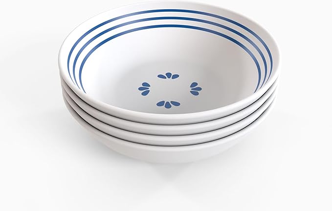 TervisHome Melamine - 12-Piece Dinnerware Set | MediterraBlue Collection | Durable Stoneware-like Quality Dishwasher Safe Perfect for Indoor and Outdoor Use