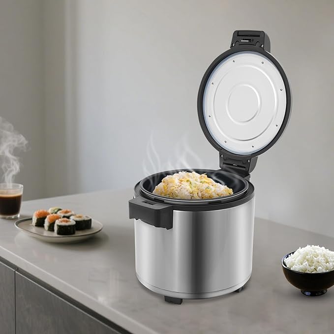 23L/6 Gallon Electric Non-stick Rice Warmer Food Warmer w/Rice Spoon 110W