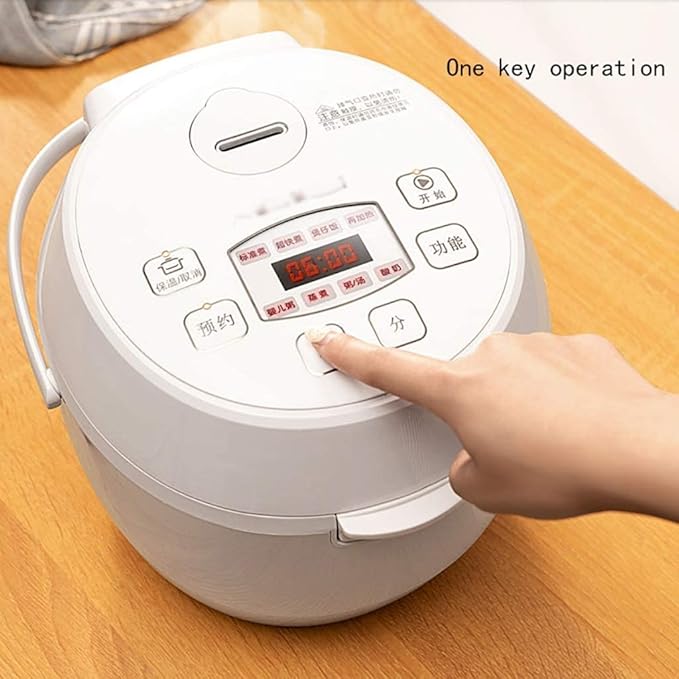 Rice Cooker Household 2L-400W 8 Function Menus 24-hour Appointment Smart Insulation With Steamer Suitable For 1-3 People (A) (A)