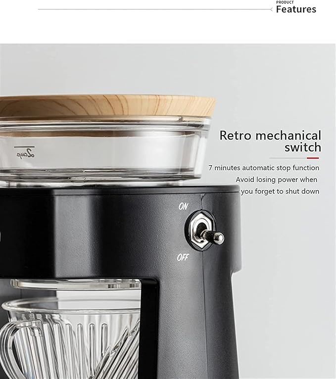 Coffee Machine Drip Coffee Machine Espresso Machine Rotary Automatic Hand Coffee Machine Suitable for Home Brewing Coffee (Color : White)