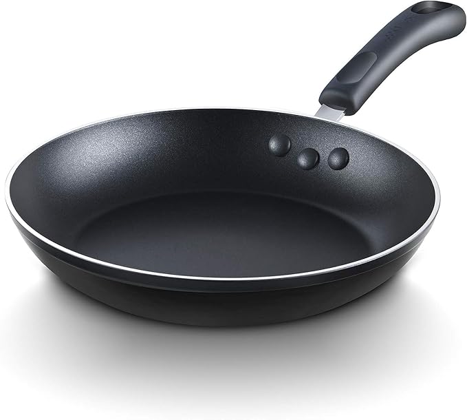 Cook N Home Basics Nonstick Frying Pan Set 8/9.5/11-Inch 3-Piece Non Stick Saute Fry Pan Skillet Set Black