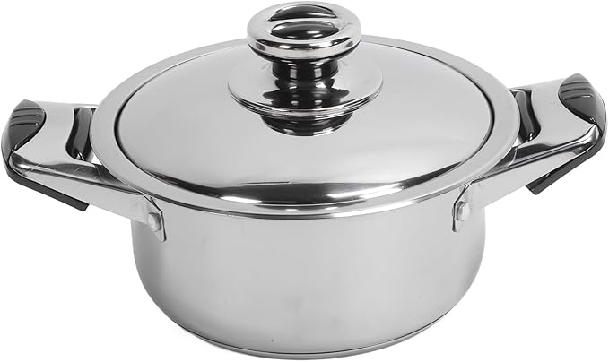 Stainless Steel Cookware Set Stainless Steel Pots and Pans with Uniform Heat Conduction 7 - Piece Kitchen Cooking Kit Including Stockpot and Steam Grid for Home Use