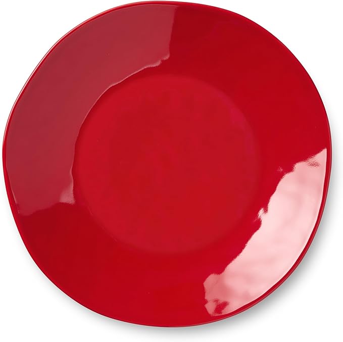 Berry Red Christmas 16pc Dinnerware Set Stoneware Holiday Tableware Service for 4 with Plates Mugs &amp Bowls Mix and Match with Holly and Vines for a Festive Christmas Table