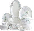 Dinnerware Set Dinner Party Tableware Service Set 30Pcs Chinese Style Bone China Dinnerware Set Household Phnom Penh Ceramic Bowl Dishes Plate Service for 3