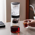 Drip Cold Brew Coffee Maker Machine Drip Iced Coffee Brew Maker 450ml Capacity 500-mesh High-density Filter Borosilicate Glass Lower Pot for Home and Office
