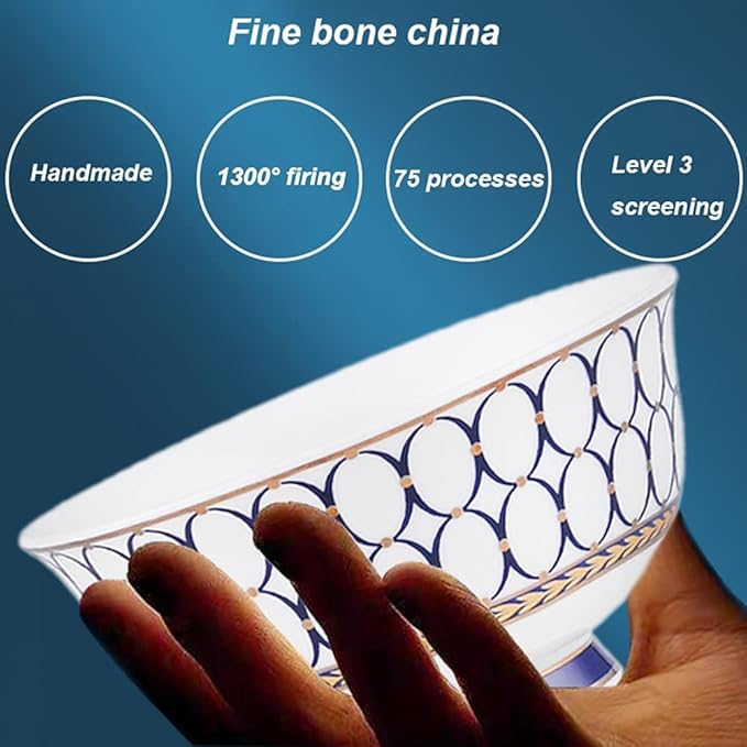 Round Dinnerware Sets Ceramic Dinner Plate Sets Plates and Bowls Sets Dish Set22 Pcs