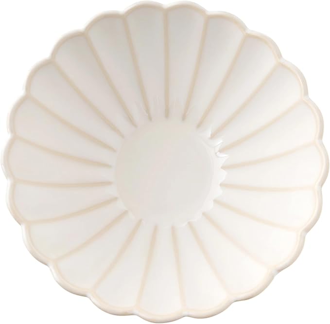 Stoneware Dinnerware Set 12-Piece Wavy Retro Design with Farmhouse Charm Microwave &amp Dishwasher Safe Ideal for Daily Meals &amp Friend Gatherings Includes Dinner &amp Salad Plates Bowls