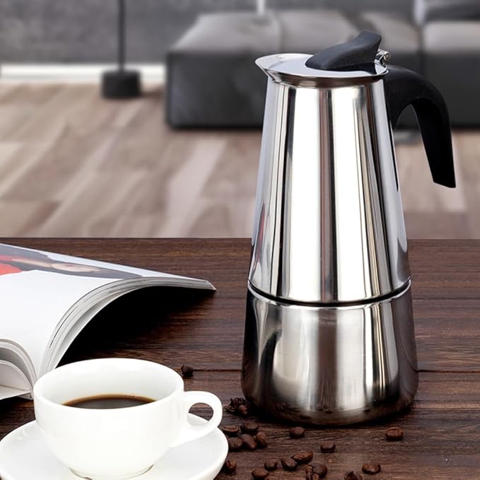 European Mocha Coffee Maker Stainless Steel Pot Outdoor Portable