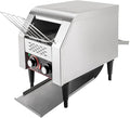 1300w Stainless Steel Conveyor Toaster 150 Slices/Hour Commercial Heavy Duty Conveyor T-oaster With Upper and Lower Three-Ring Heating Tubes 7 Levels Adjustable Restaurant Toaster Double Chutes