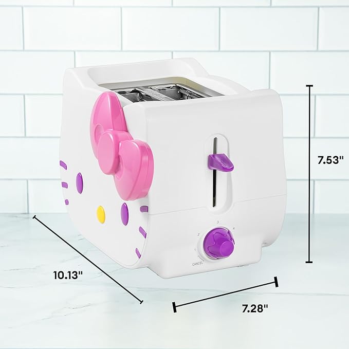 Uncanny Brands Deluxe 3D Sanrio Hello Kitty Toaster