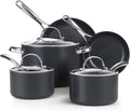 For 8-Piece Nonstick Hard Anodized Cookware Set Pots and Pans Set