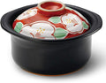 50-15143/2-980858 Rice Pot Red 2 Cups 8.5 x 7.7 x 5.7 inches (21.5 x 19.5 x 14.5 cm) 43.3 fl oz (1100 cc) Carbon Heating Element Induction Rice Pot Banko Ware