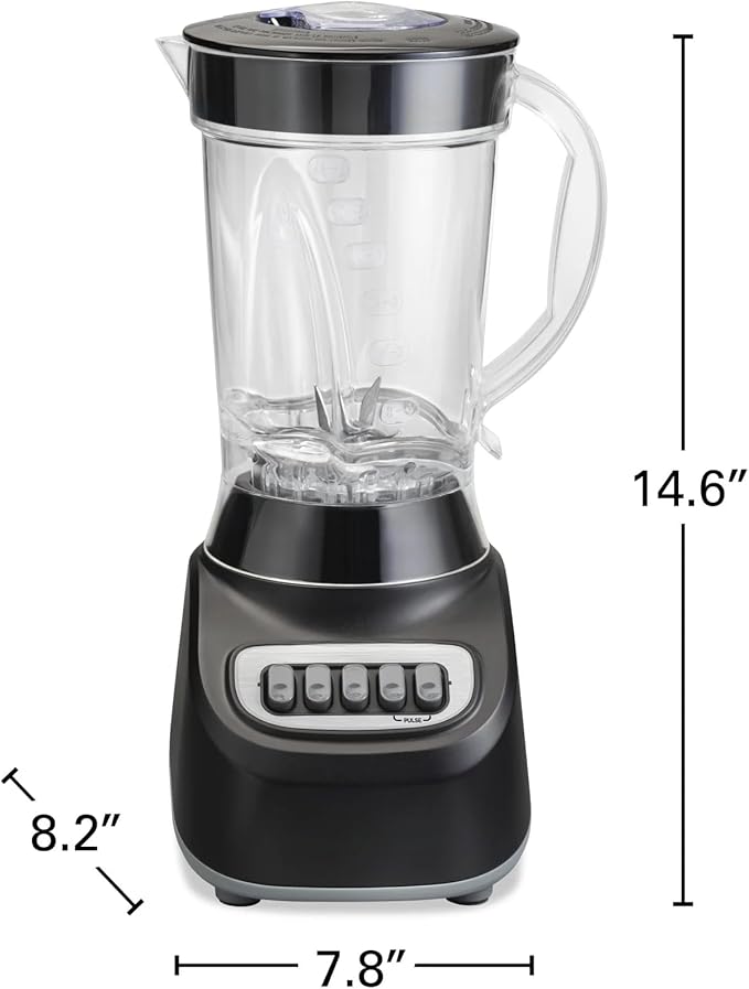 48 Oz Smoothie Blender for Kitchen 650W Powerful Blender with 12 Functions for Shakes and Frozen Drinks