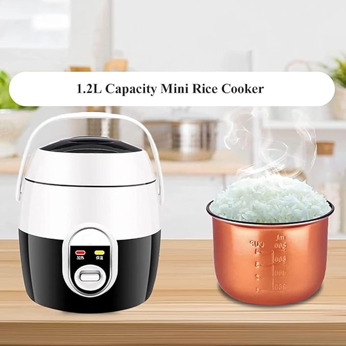 Mini Rice Cooker And Steamer Electric Rice Cookers Stainless Steel Non- Stick Inner Pot For Cooking SoupStewsGrains