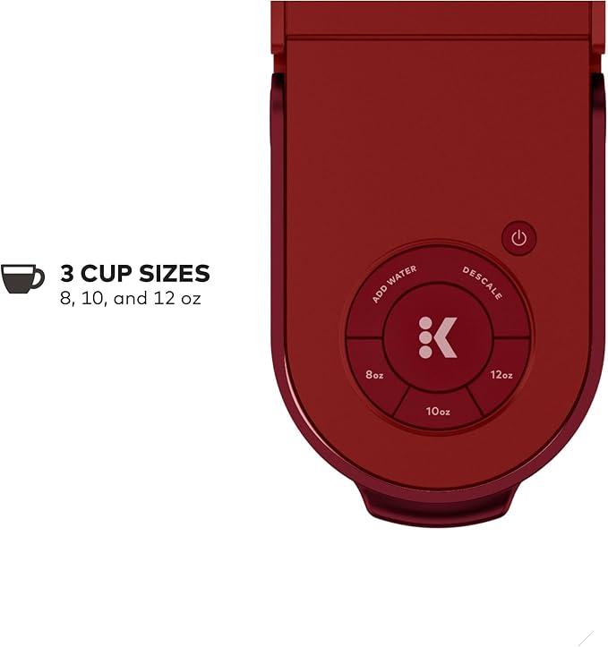 Keurig K- Slim Single Serve K-Cup Pod Coffee Maker with 3 Brew Sizes Multistream Technology 46oz Removable Reservoir Scarlet Red