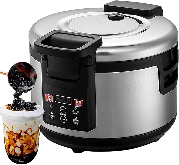 16L Commercial Pearl CookerFully Automatic Pearl Pot Pearl Tapioca Cooker Pearl Maker Non-Stick Sago Cooker for Boba Tea &amp Bubble Tea &amp Milk Tea