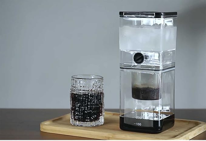 Ice Drip Coffee Pot Square Cold Brew Square Pot Coffee Teapot Coffee Maker for Kitchen Office Use