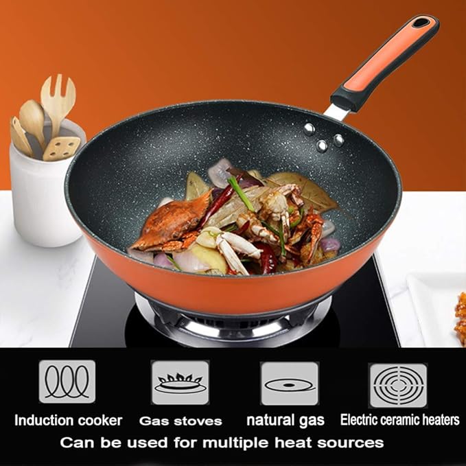 Nonstick Cookware Set 3 PiecesInduction Pots and Pans Sets Induction Frying Pan Chemical-Free Kitchen Sets with Stay-Cool Handle Saucepan Stock Pot Skillet Stone Set