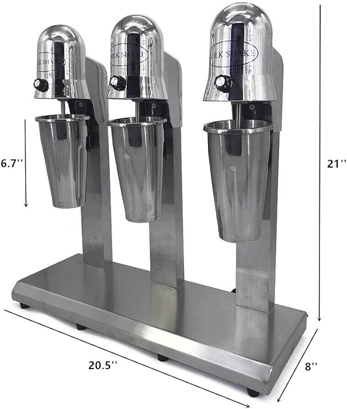 Milkshake Maker 540W Electric Milkshake Machine Drink Mixer Smoothie Maker Blender 18000RPM 27 oz Commercial Home Use (3-Head 180W+180W+180W)