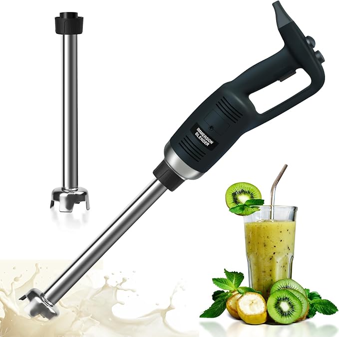 Immersion Blender Electric handheld mixer 20 Inch 750W Commercial Blenders Food Grade Stainless Steel Removable Shaft for Shakes Soups Smoothies Puree